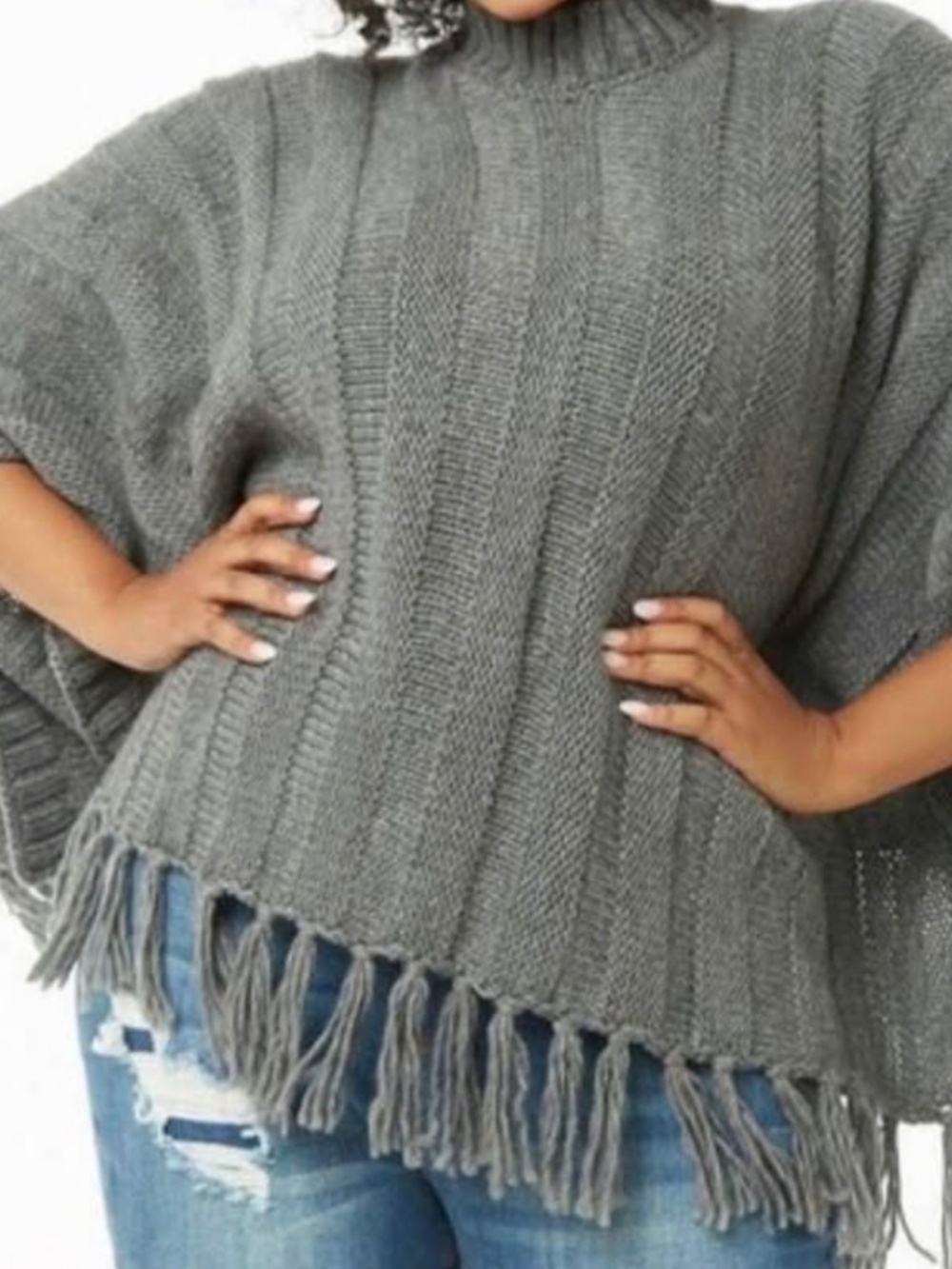 Cable Knit poncho